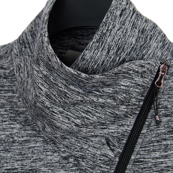 Calia by Carrie Underwood Grey Heather Zip Front Funnel Cozy Jacket Sz S NWOT - Picture 2 of 7